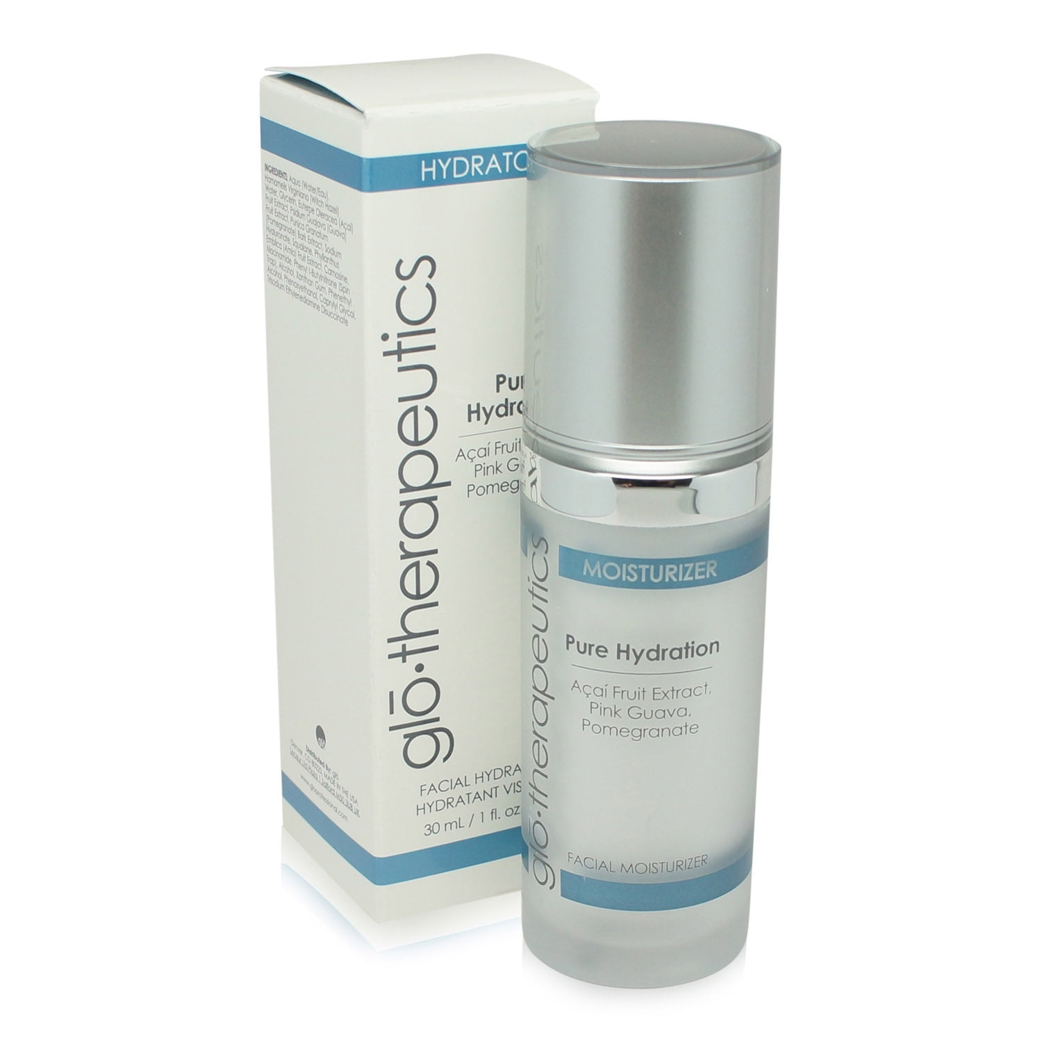 glotherapeutics Pure Hydration 30ml/1oz Womens Waterproof Facial Cleanser Brush Deep Clean With 5 Attatchments
